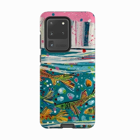 Hybrid Grip Protective Layering Samsung Tough Case - Something Fishy By Claire West