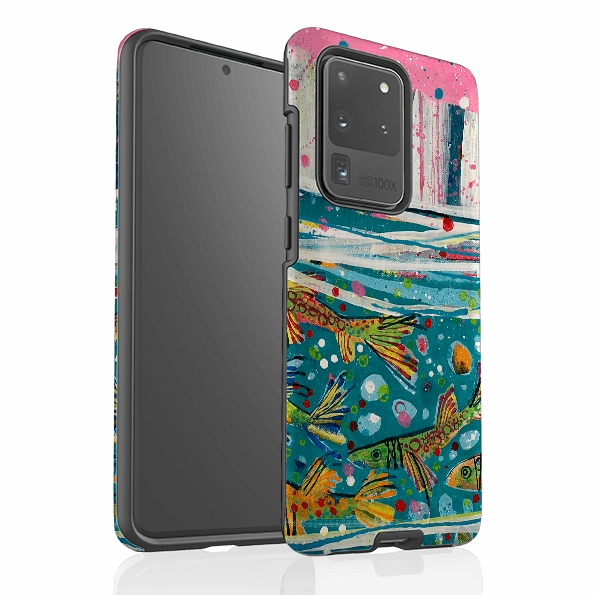 Soft Design Compact Grip Samsung Tough Case - Something Fishy By Claire West