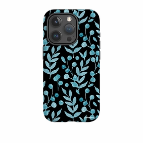 Fashionable Texture Compact Protection iPhone Tough Case - Blue Xmas Florals