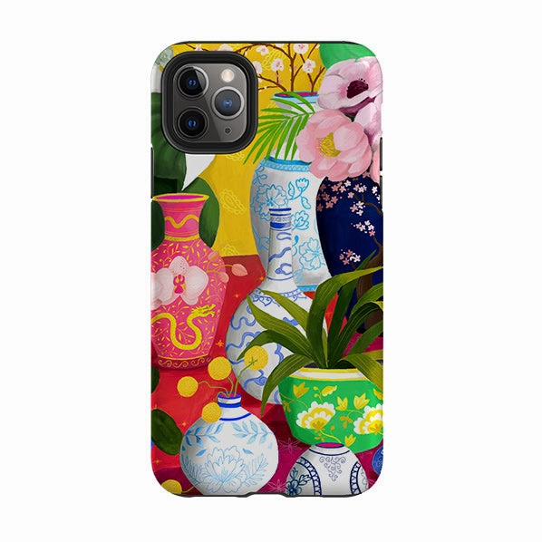 iPhone Tough Case - Blossom Vase By Bex Parkin Flexible Material Hybrid Pattern Texture
