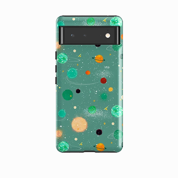 Soft Texture Modern Accessory Google Tough Case -  Far Far Away Green By Katherine Quinn