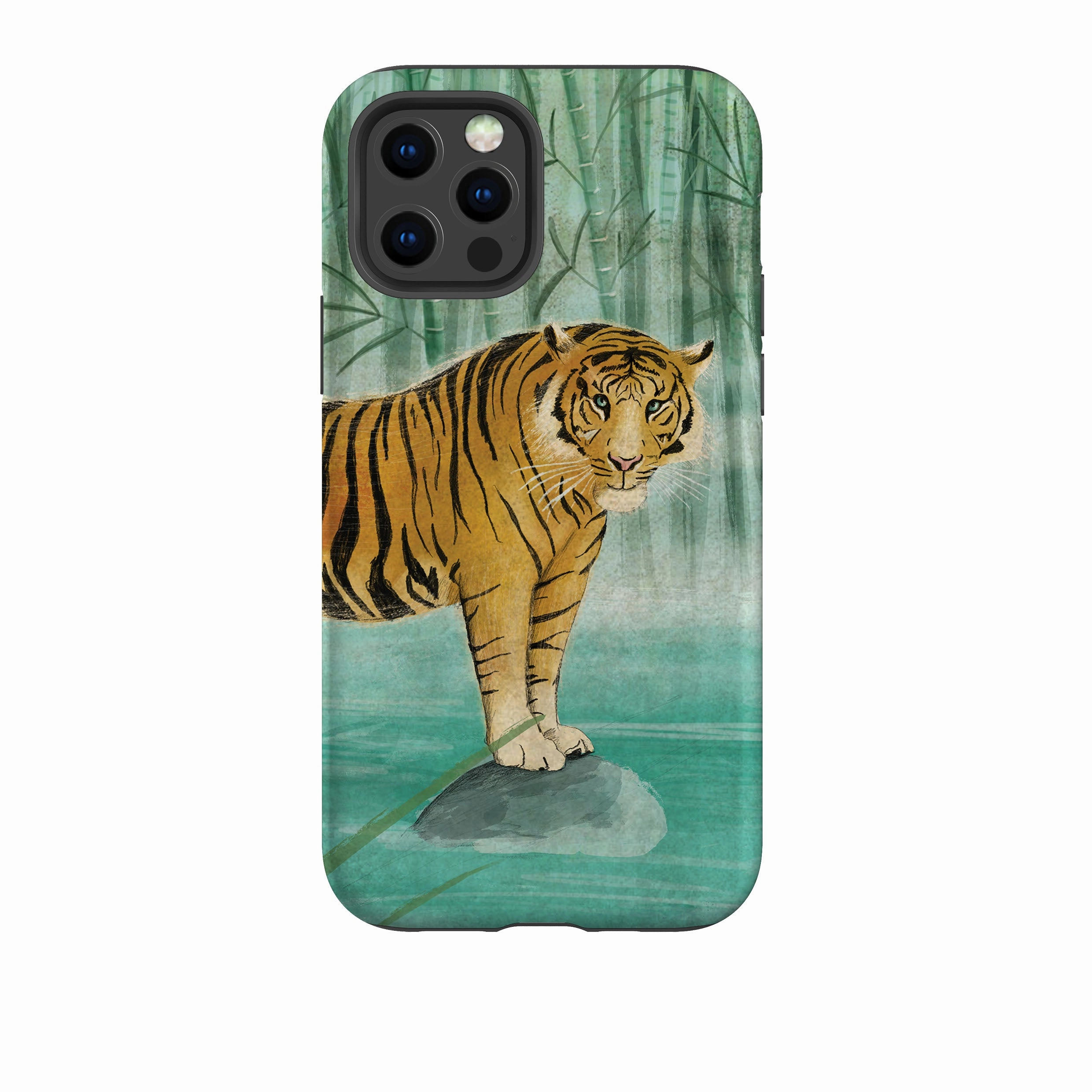 iPhone Tough Case - Tiger By Maja Lindberg Drop Shield anti fingerprint