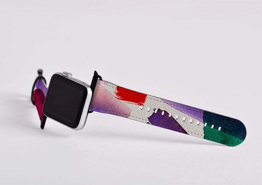 Lilac Brushes By Kitty Joseph Apple Watch Strap Customizable length