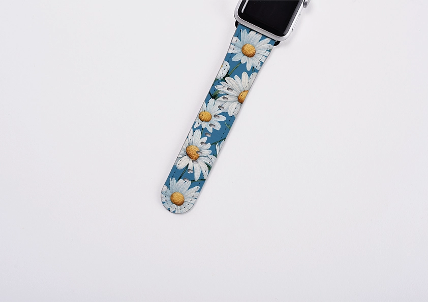 Elegant Daily Use Outdoor Adventure Accessory Summer Daisies Apple Watch Strap