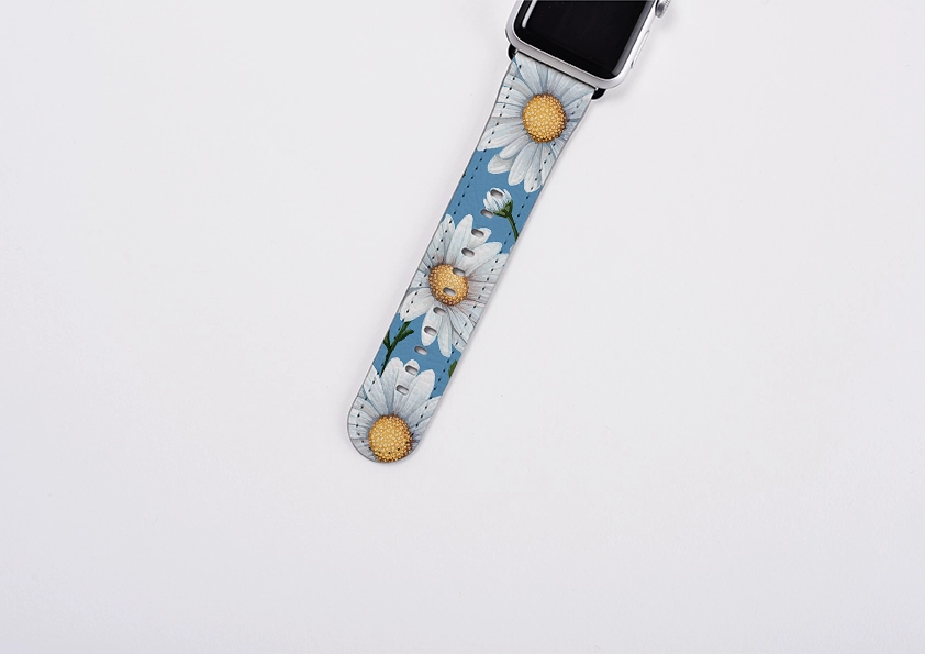 Summer Daisies III Apple Watch Strap Soft Material Feel Rugged Performance Gear