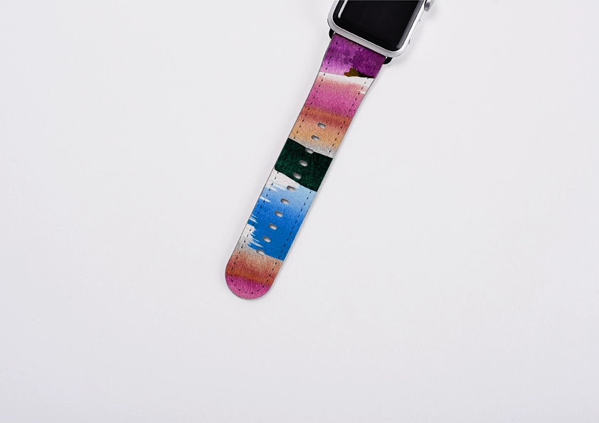 Minimal Style Sunset Painting By Kitty Joseph Apple Watch Strap