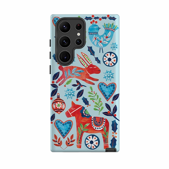 Samsung Tough Case - Scandi Holidays By Tracey English Durable Layer Durable Pattern