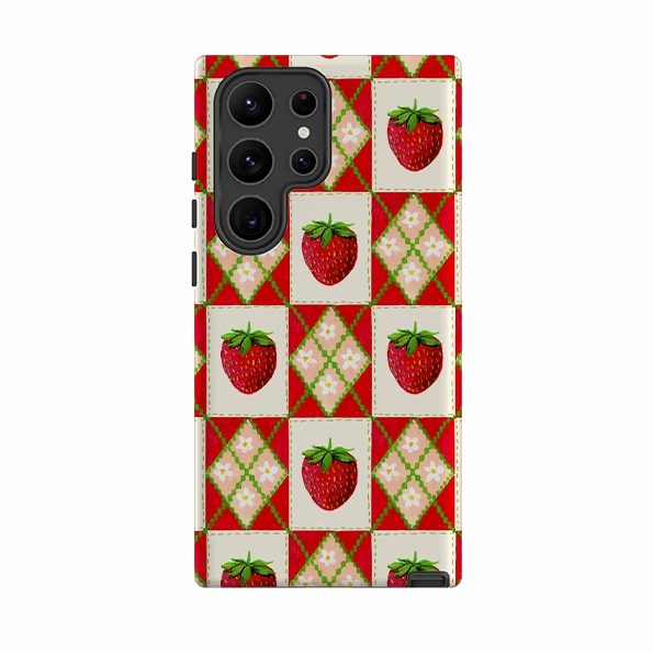 Samsung Tough Case - Strawberries II By Abby Jacobs Textured Finish Pocket Size