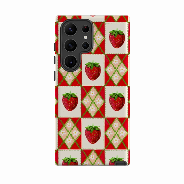 Durable Material Enhanced grip Samsung Tough Case - Strawberries II By Abby Jacobs