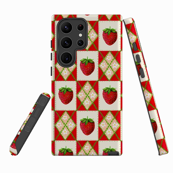 Samsung Tough Case - Strawberries II By Abby Jacobs Compact Shape Protective Detail