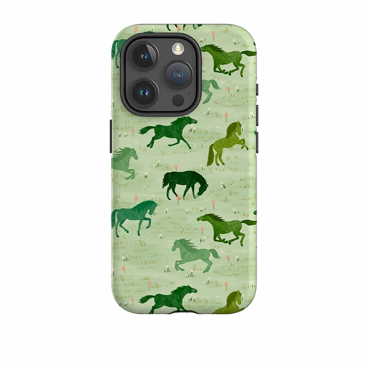 iPhone Tough Case - Wild Horses Meadow By Katherine Quinn Rugged Look