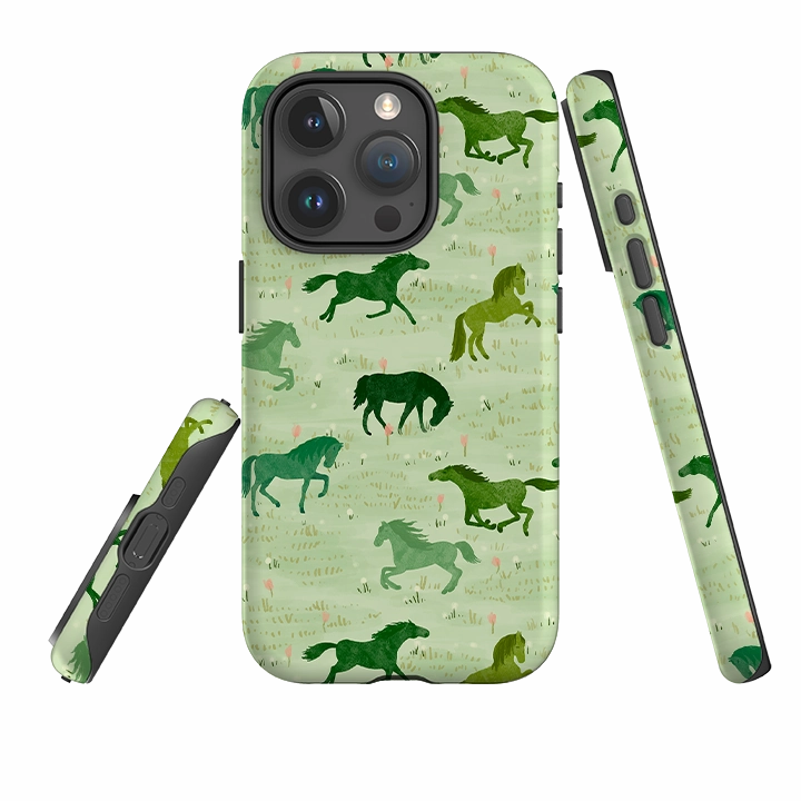 iPhone Tough Case - Wild Horses Meadow By Katherine Quinn Fashion Statement elegant design