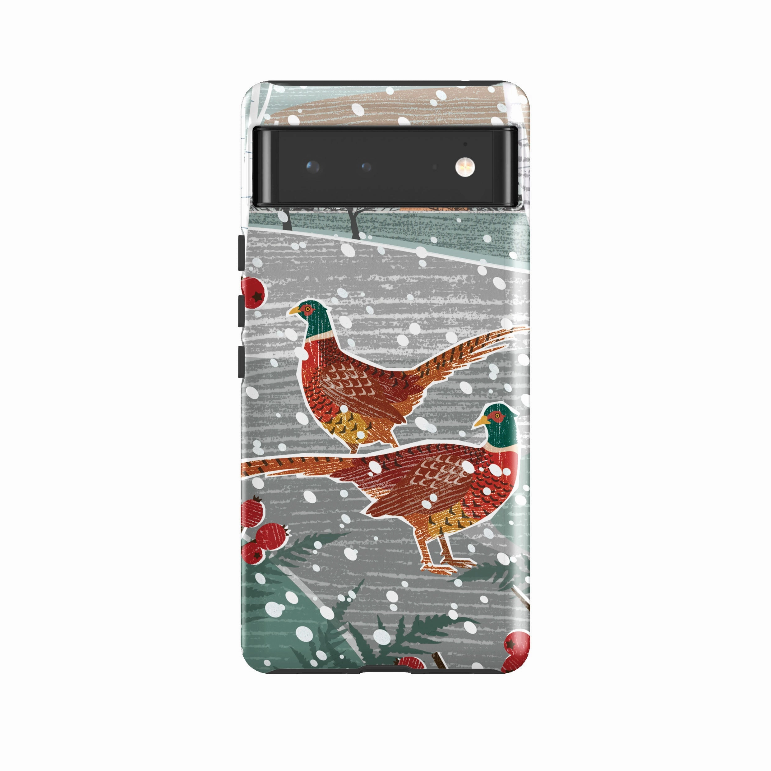 Printed Graphic Minimal Protection Google Tough Case -  Snowy Day By Liane Payne