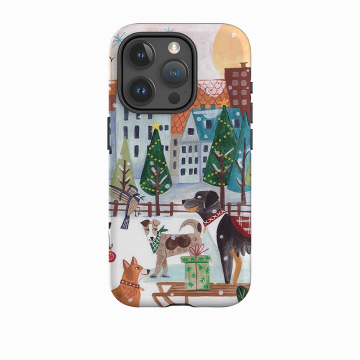iPhone Tough Case - Christmas Dogs By Caroline Bonne Muller Everyday Carry