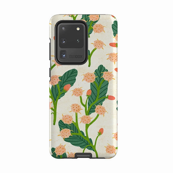 Samsung Tough Case - Summer Seeds Cream By Katherine Quinn Matte Pattern