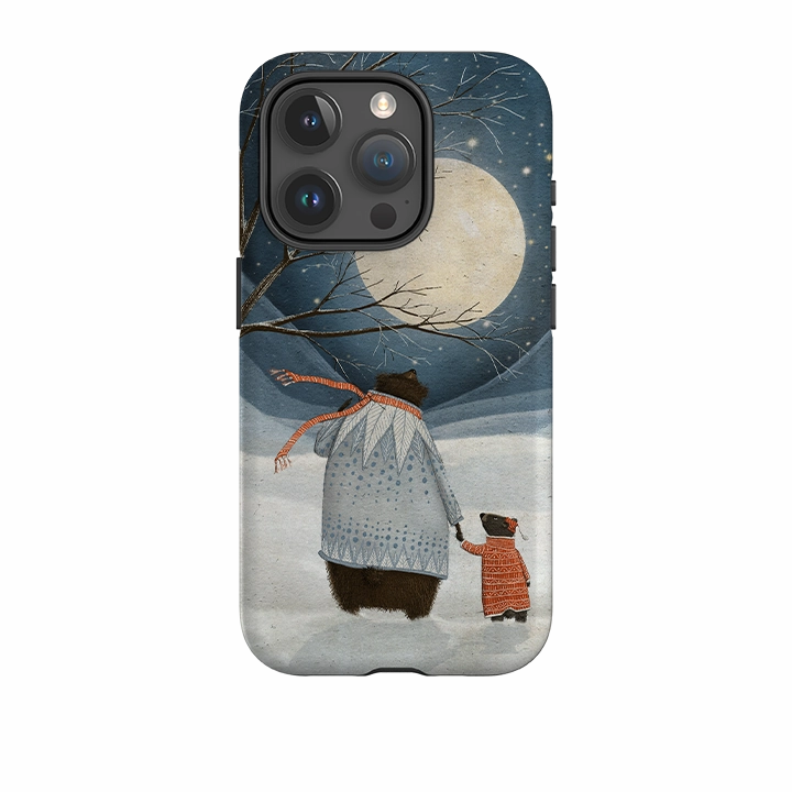 iPhone Tough Case - Under a Moonlit Sky By Maja Lindberg Minimal Frame
