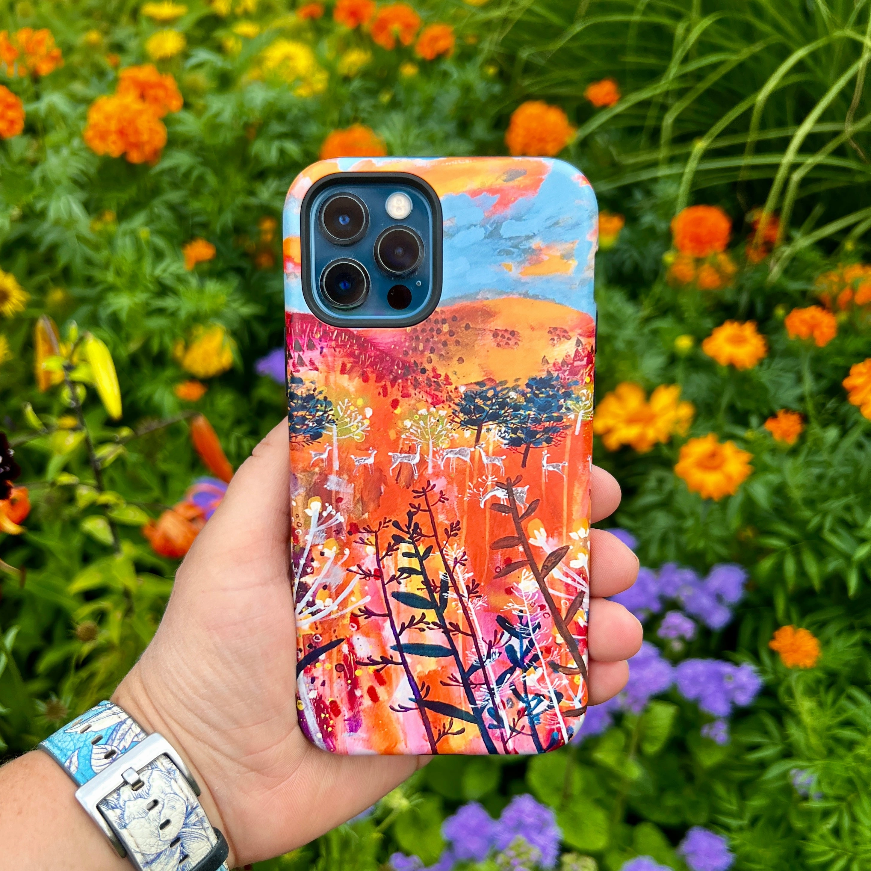 iPhone Tough Case - Perfect Day By Claire West Gloss Surface Layer