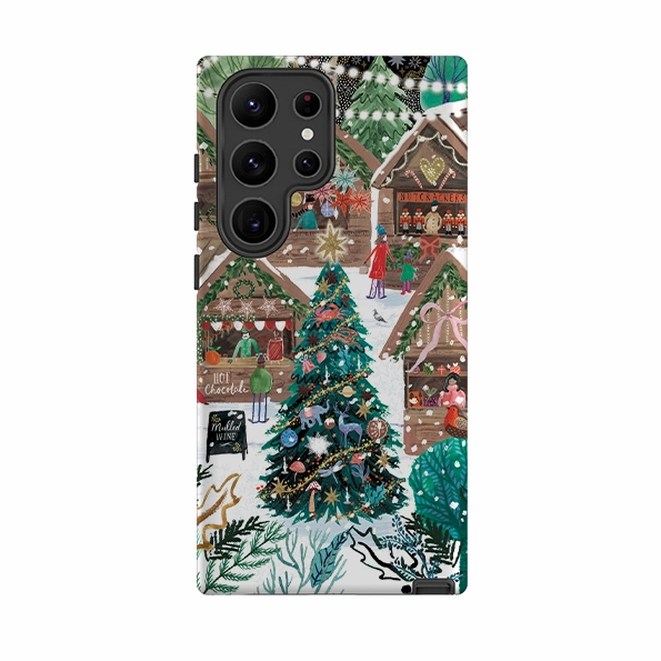 Comfort Shield Texture Samsung Tough Case - Christmas Market Magic By Emma Frances Grant