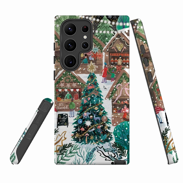 Heat resistant Samsung Tough Case - Christmas Market Magic By Emma Frances Grant