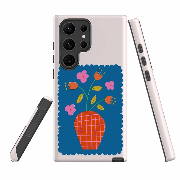 Samsung Tough Case - Floral Stamp Durable Quality Wear resistant