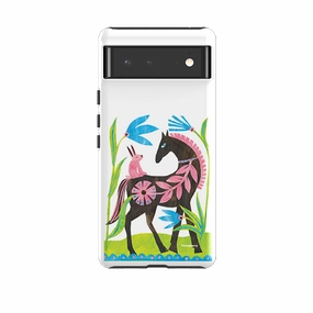 Subtle design Compact Protection Google Tough Case -  Folk Horse And Bunny By Tracey English