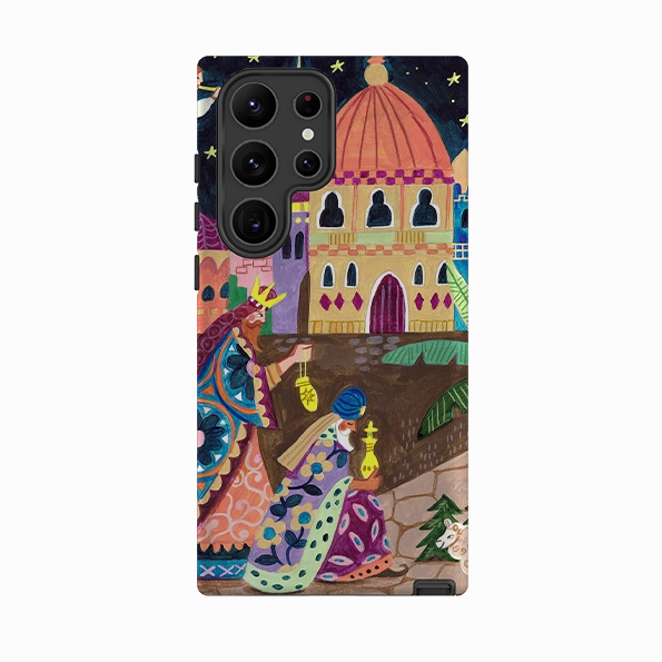 Samsung Tough Case - Wisemen II By Caroline Bonne Muller Minimal Build Texture Vivid Coloration