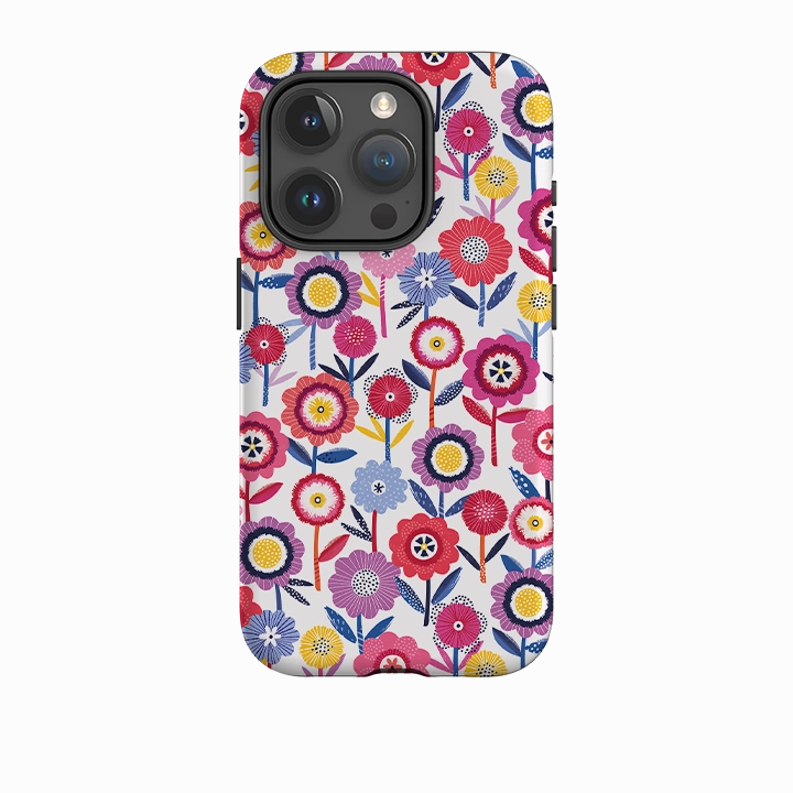 Smooth Pattern Design iPhone Tough Case - Summer Garden I By Ali Brookes