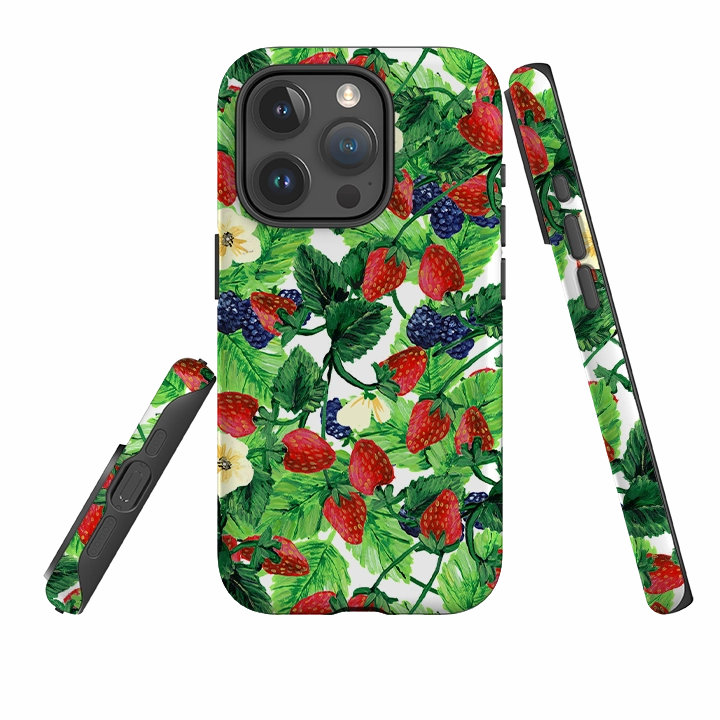 Non Slip iPhone Case - Strawberries III By Abby Jacobs