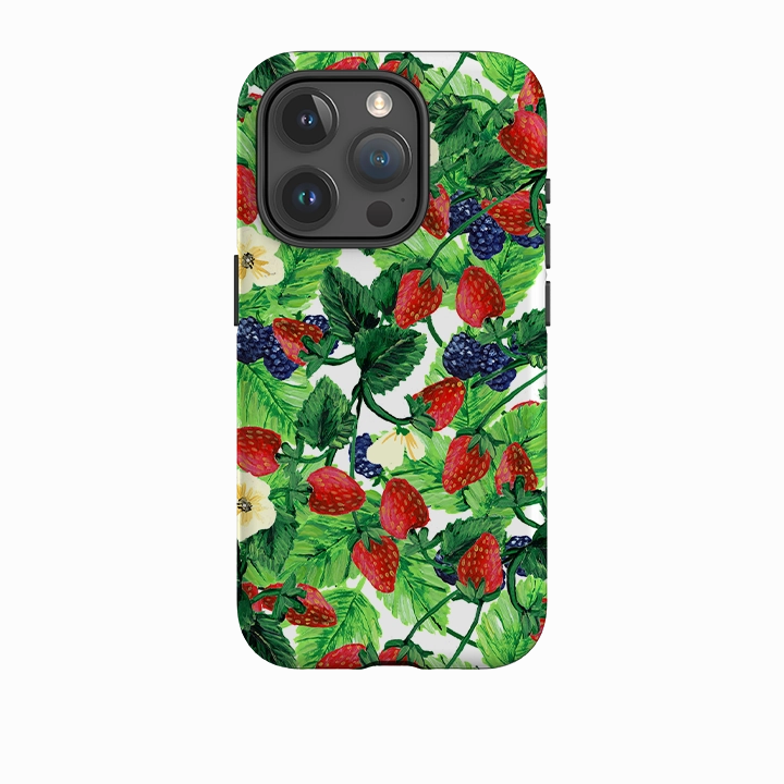 Metal Texture iPhone Case - Strawberries III By Abby Jacobs