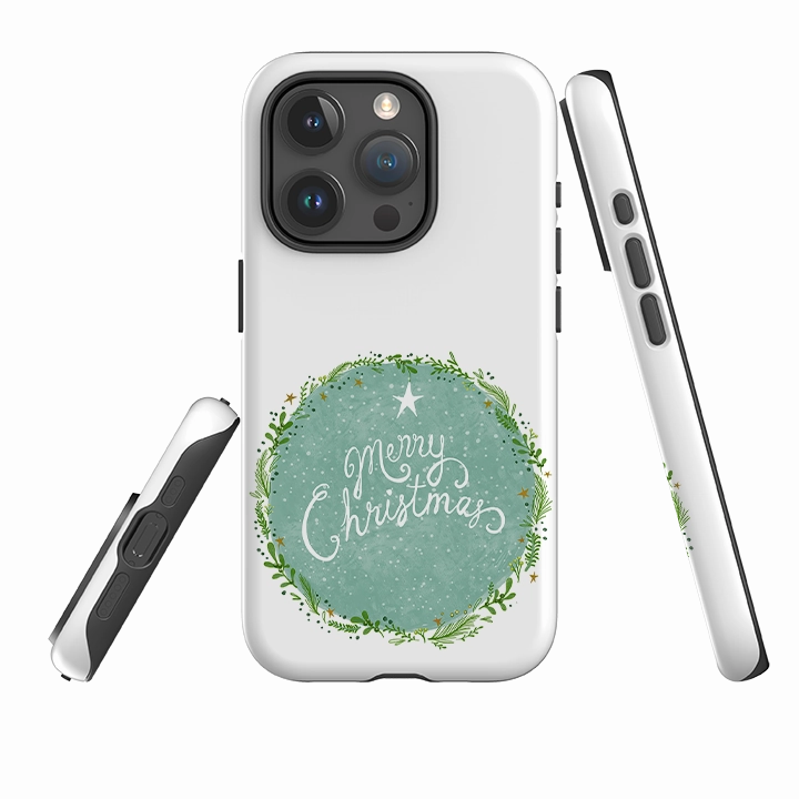 iPhone Tough Case - Merry Christmas By Katherine Quinn Comfort Padding