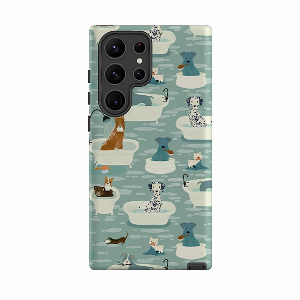 Matte Coating Finish dust protection Samsung Tough Case - Bath Time By Katherine Quinn