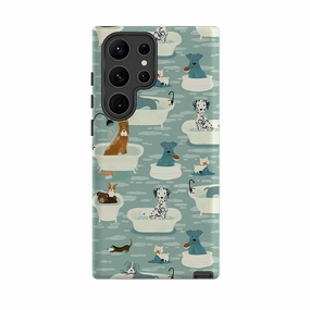 Matte Coating Finish dust protection Samsung Tough Case - Bath Time By Katherine Quinn