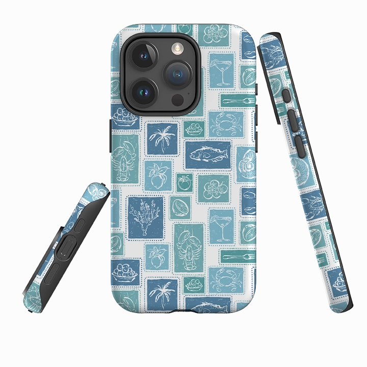 Edge Protection Soft Pattern Layer iPhone Case - Seafood and Sangria II