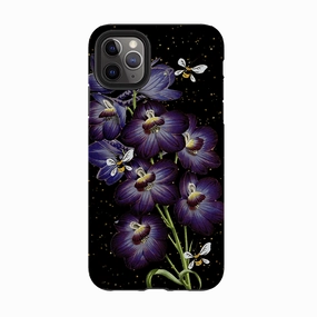 iPhone Tough Case - Night Bees Premium Build Compact Shape