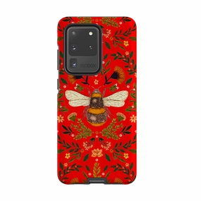 elegant design Samsung Tough Case - Botanical Bee Red By Jade Mosinski