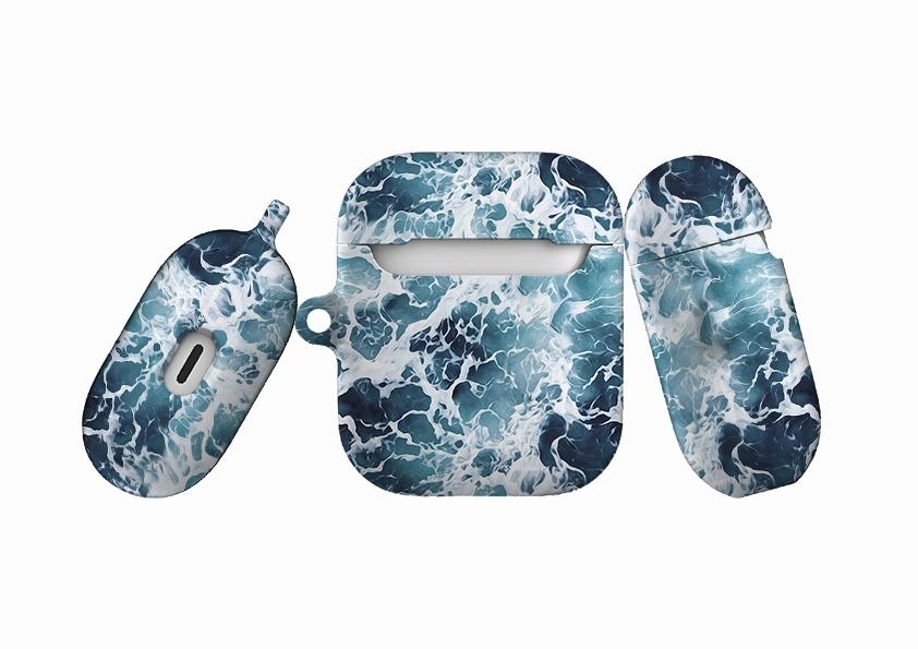 shockproof magnetic airpods cover durable anti drop shell Aqua Airpod Case ( Gen 1 & 2 )