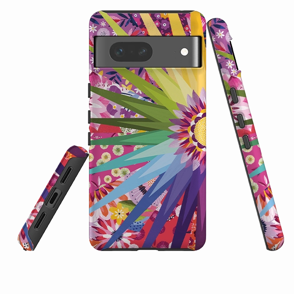 Google Tough  Case - Floral Sunshine II By Ali Brookes Soft Feel Durable Form