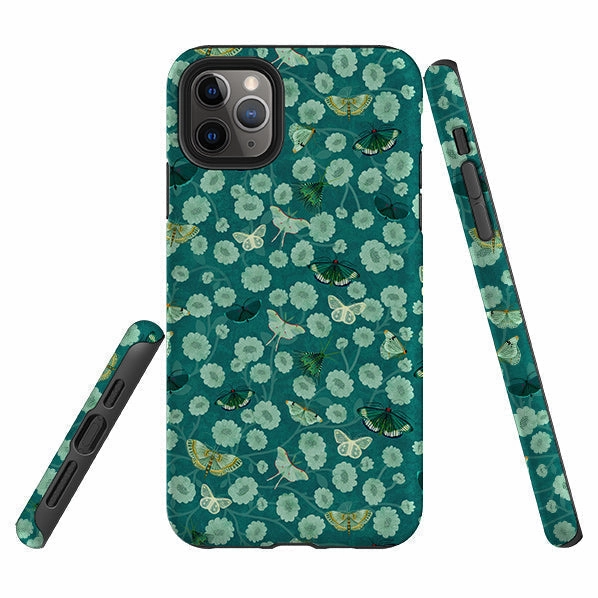 iPhone Tough Case - Small Moths 2 By Katherine Quinn Elegant Look