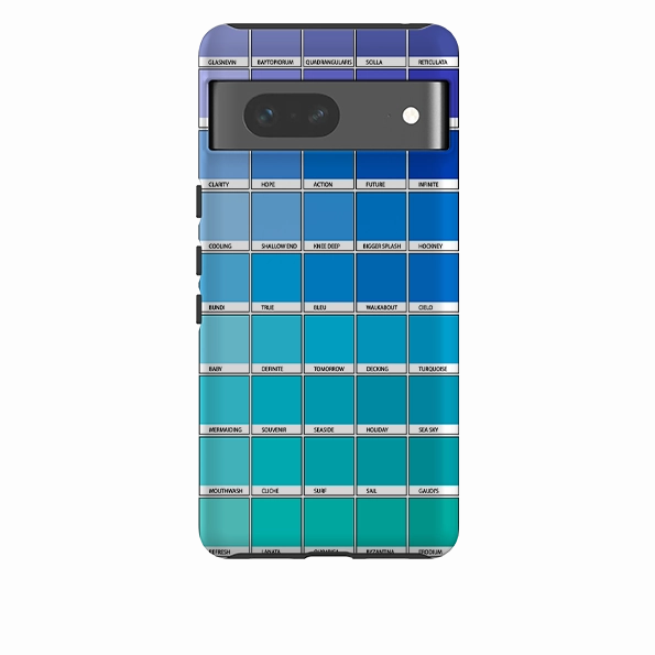 Google Tough Case -  Blue Chromology By Kitty Joseph Hybrid Pattern Design Slim Profiled