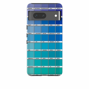 Google Tough Case -  Blue Chromology By Kitty Joseph Hybrid Pattern Design Slim Profiled