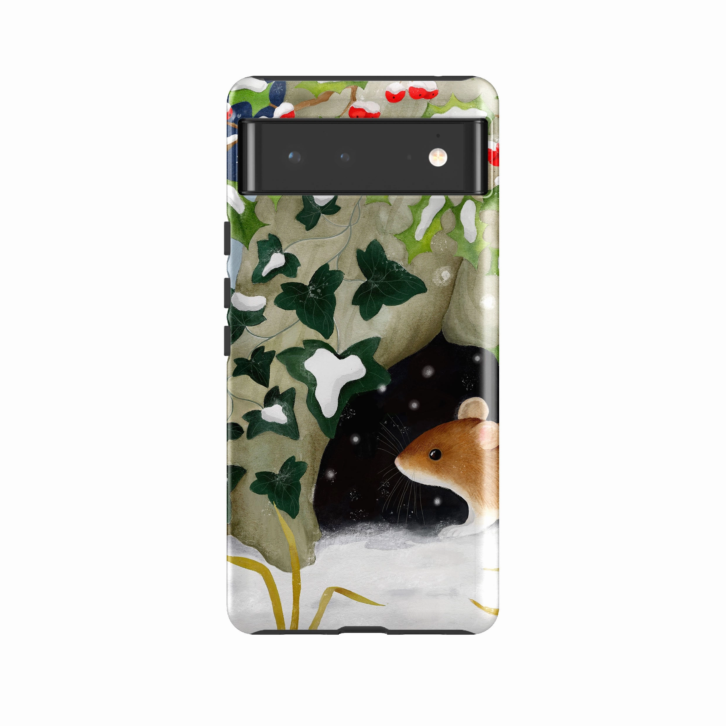 Metal Texture Google Tough Case -  Winter Mouse By Bex Parkin