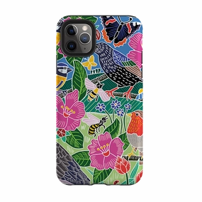 iPhone Tough Case - Garden Bird Jigsaw A By Kate Heiss Elegant Comfort Durable touch
