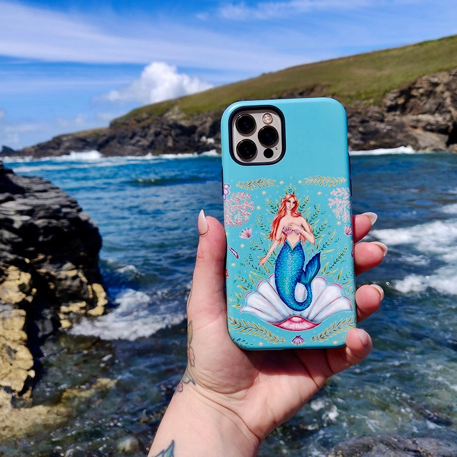 Stylish Grip Texture iPhone Tough Case - Mermaid By Catherine Rowe