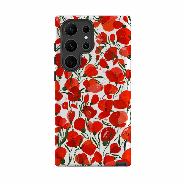 Samsung Tough Case - Poppies Pattern By Madalina Andronic Creative Artwork Compact Feel