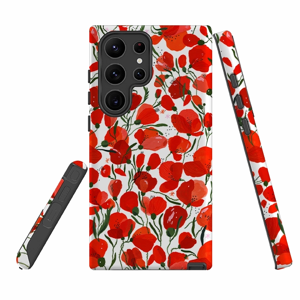 Elegant Comfort Samsung Tough Case - Poppies Pattern By Madalina Andronic