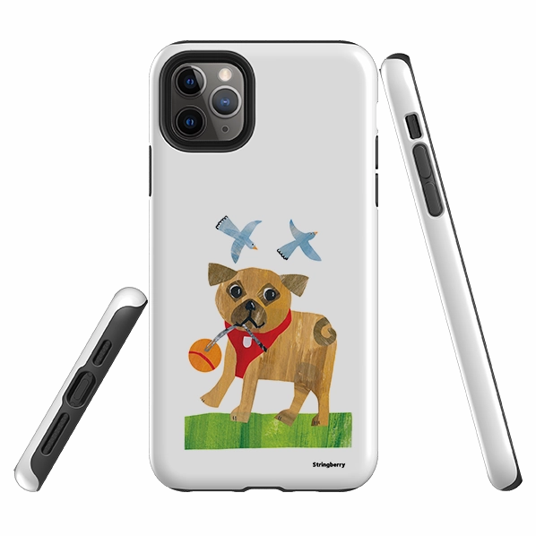 Slim Fit Design iPhone Tough Case - Days Of Dogs IV By Tracey English