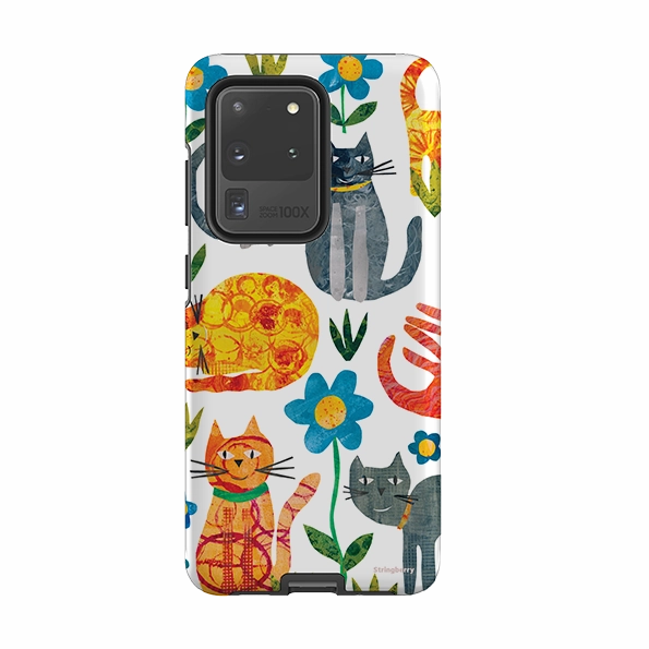 Hybrid Look Samsung Tough Case - Cats By Tracey English