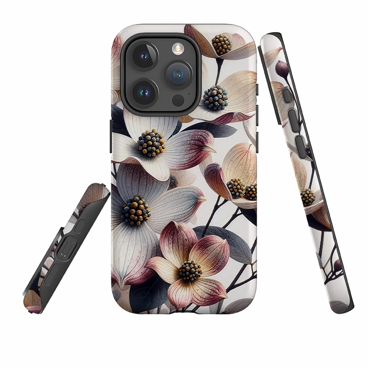 iPhone Case - Blackstone Floral Colorful Accent Protective Corners