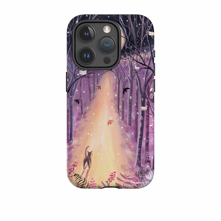 iPhone Tough Case - Forest Cat By Mary Stubberfield Cushioned Edge Soft Interior