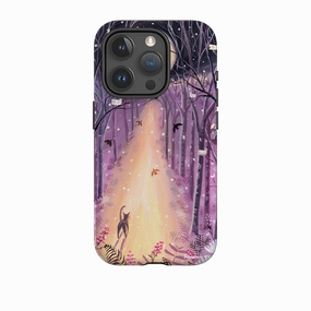 Luxury Accent iPhone Tough Case - Forest Cat By Mary Stubberfield